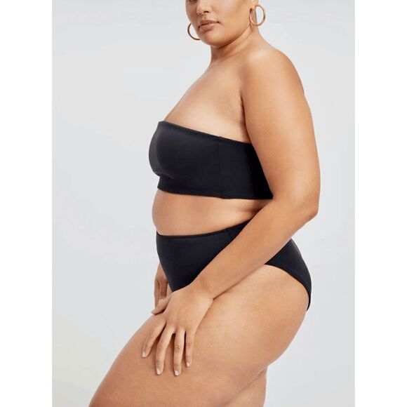 Good American Women’s Sculpt Band Bikini Top Black - Picture 3 of 10